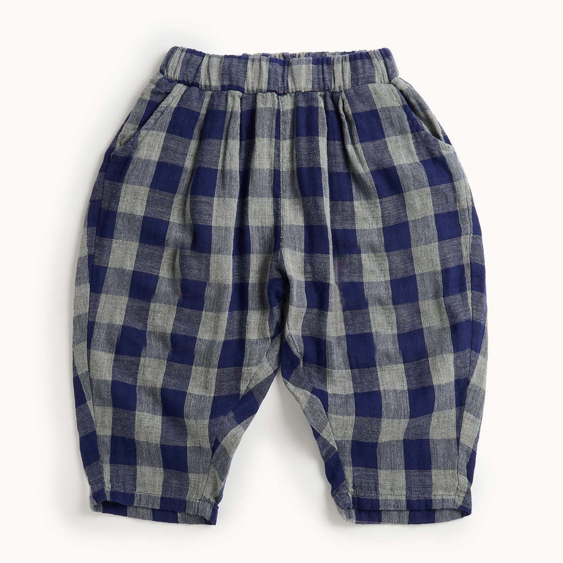 Bonnie Mob Zen Barrel Leg Trouser - Blue Checker