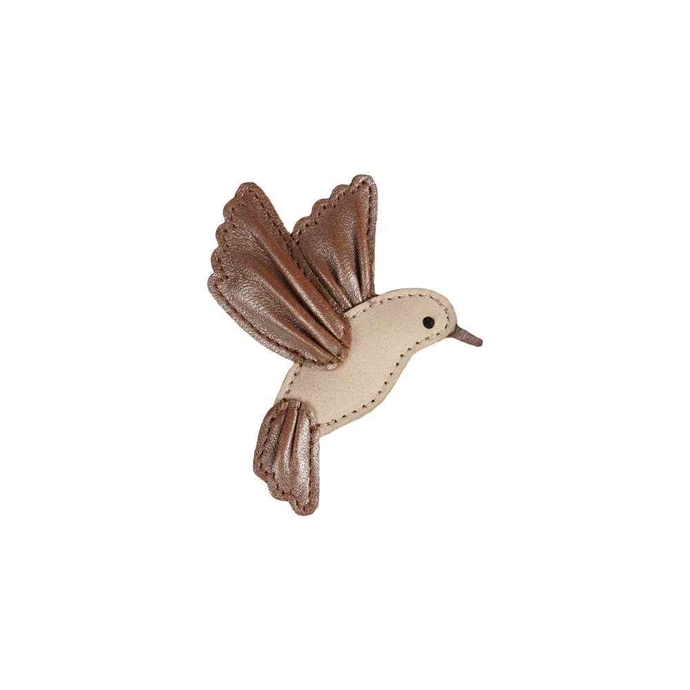 Donsje Zaza Sky Hairclip Hummingbird - Clay Metallic Leather