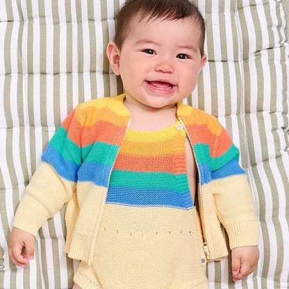 Bonnie Mob Barnacle Stripe Cardigan - Rainbow