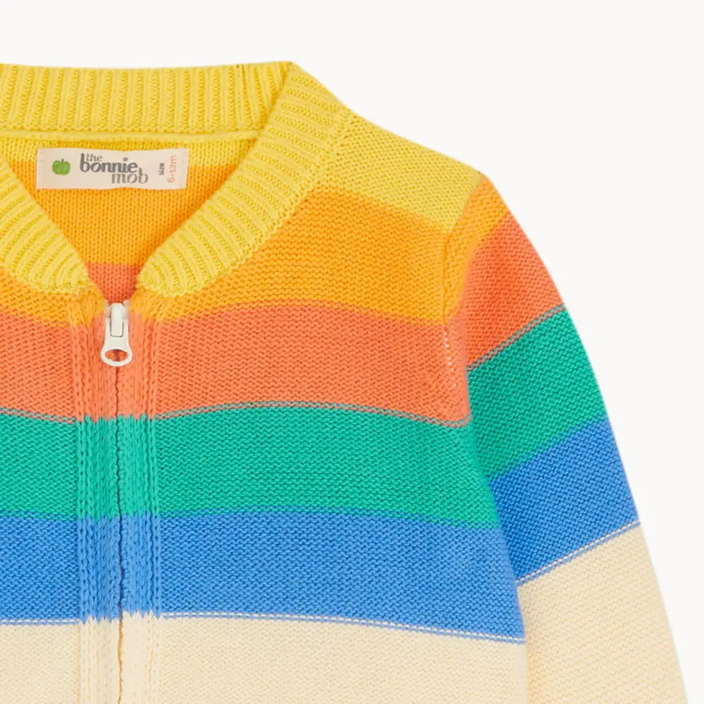 Bonnie Mob Barnacle Stripe Cardigan - Rainbow