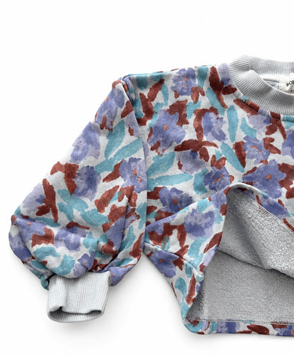 Bobo Choses Watercolor All Over Cropped Sweatshirt - Lavender