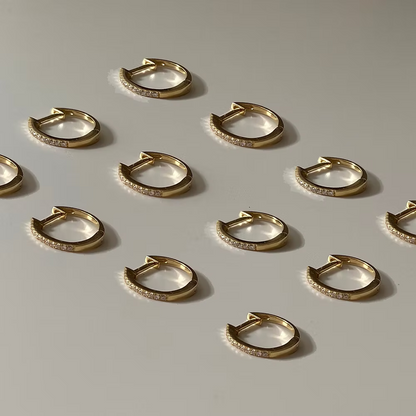 Dalbit NYC Diamond Hoops - 14k solid gold