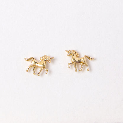 Dalbit NYC Unicorn Studs - 14k solid gold