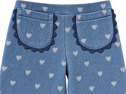 Tiny Fish Girl Trouser - Blue Hearts