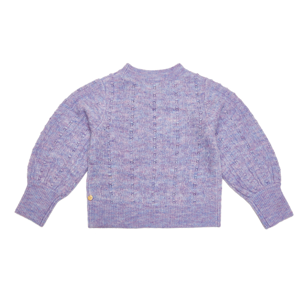 Scotch & Soda Girls Knitted Structured Pullover - Lavander Mel