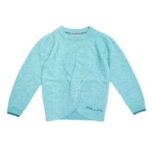 Scotch & Soda Girls Relaxed Fit Knotted Pullover - Blue Mel