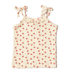 Tocoto Vintage Openwork Jersey Fabric Top With Hearts - Off White