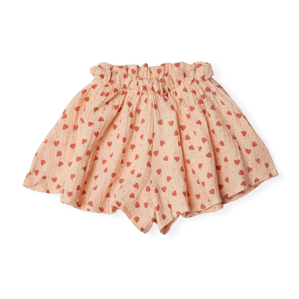 Tocoto Vintage Girl Heart Print Shorts - Pink