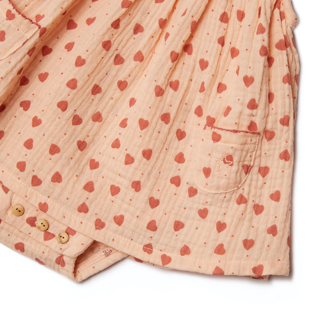 Tocoto Vintage Heart Print Bodysuit Dress - Pink