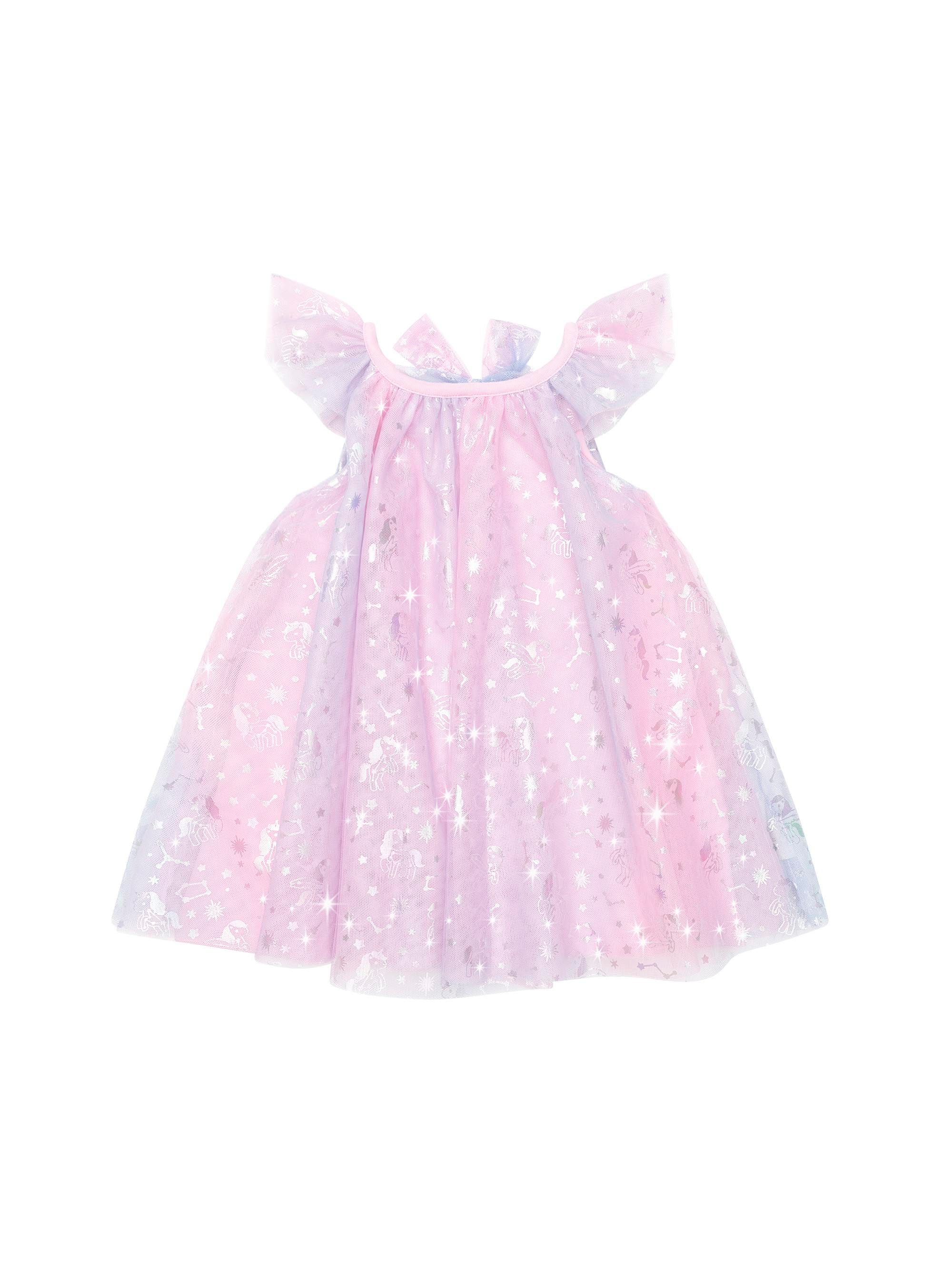 Huxbaby Cosmic Unicorn Frill Tulle Dress - Multi