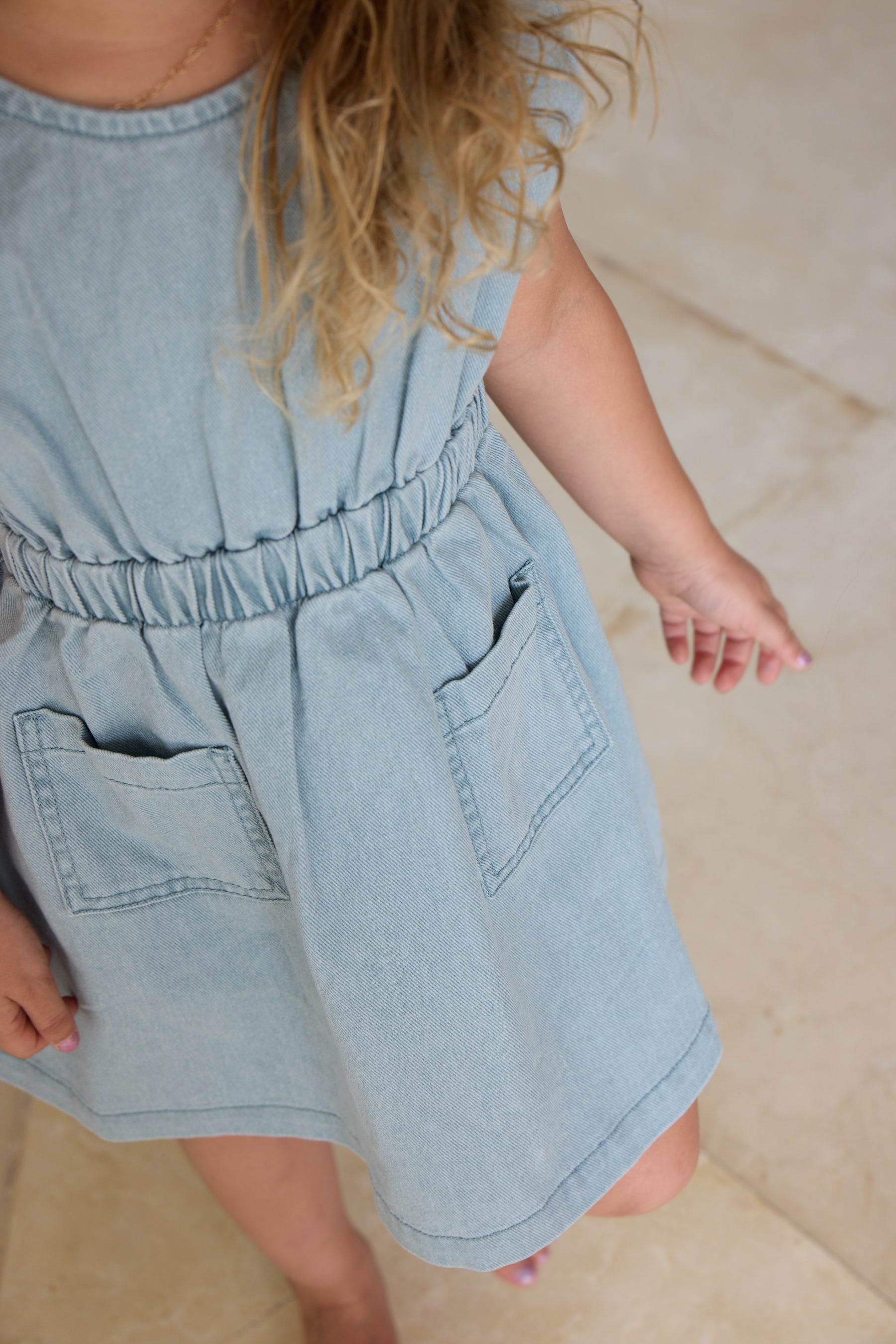 Rylee + Cru Denim Mini Dress - Ocean
