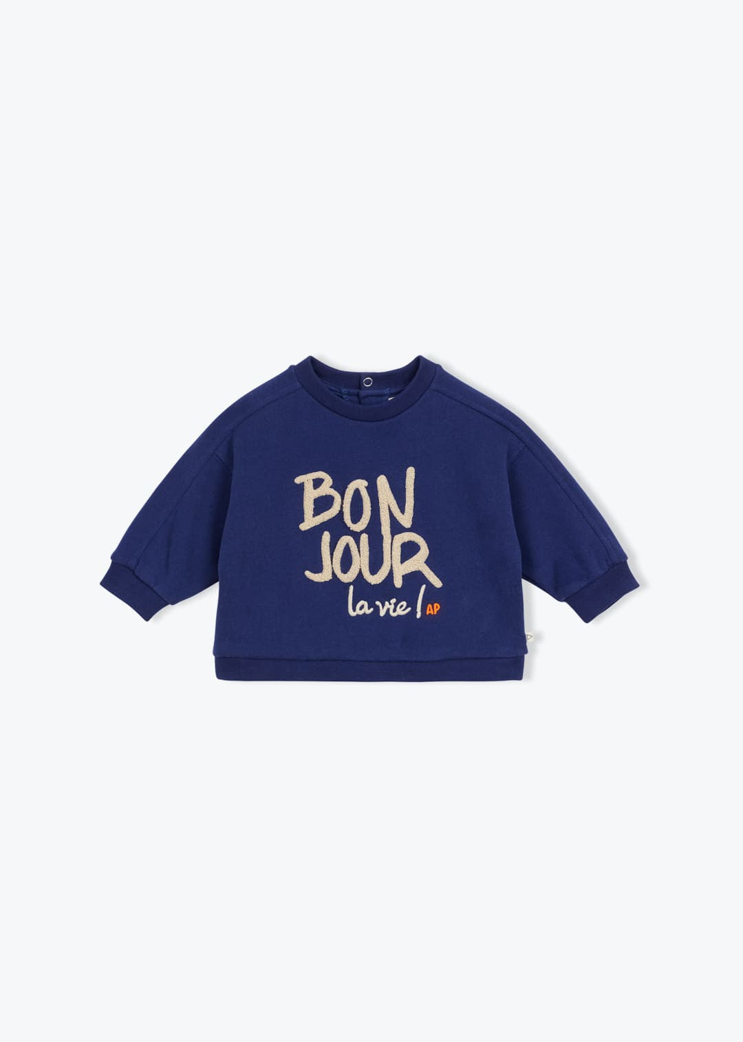 Arsēne et Les Pipelettes Baby Sweatshirt - Bonjour La Vie - Marine