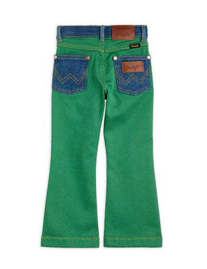 Mini Rodini Flared Denim Jeans - Green