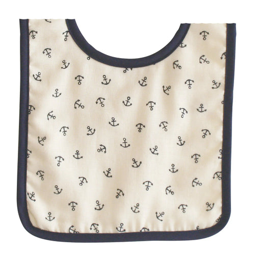 Alimrose Baby Bib - Navy Anchor