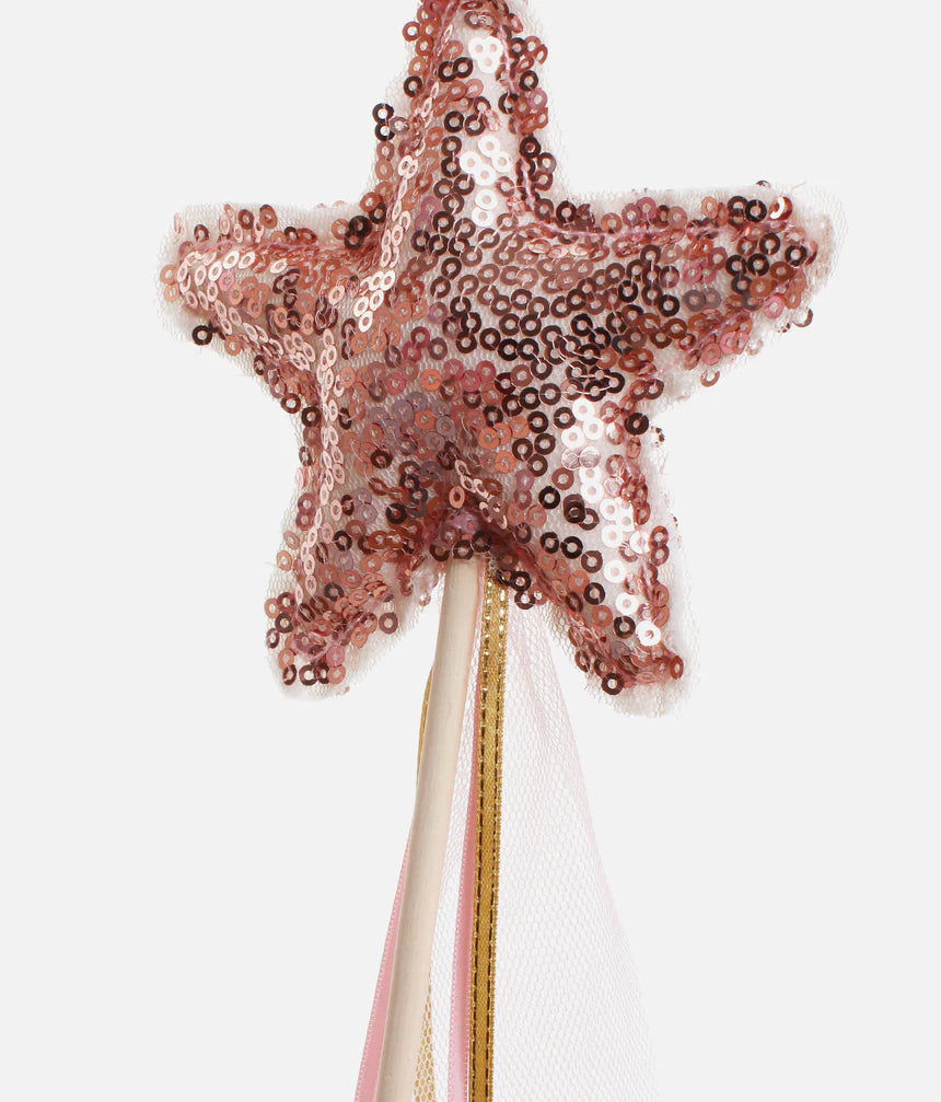 Alimrose Sequin Star Wand Set - Rose Gold