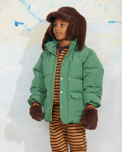 Mini Rodini Solid Heavy Puffer - Green