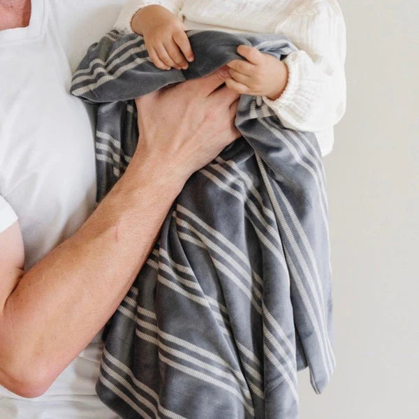 Saranoni Minky Stretch Receiving Blankets - Stripe