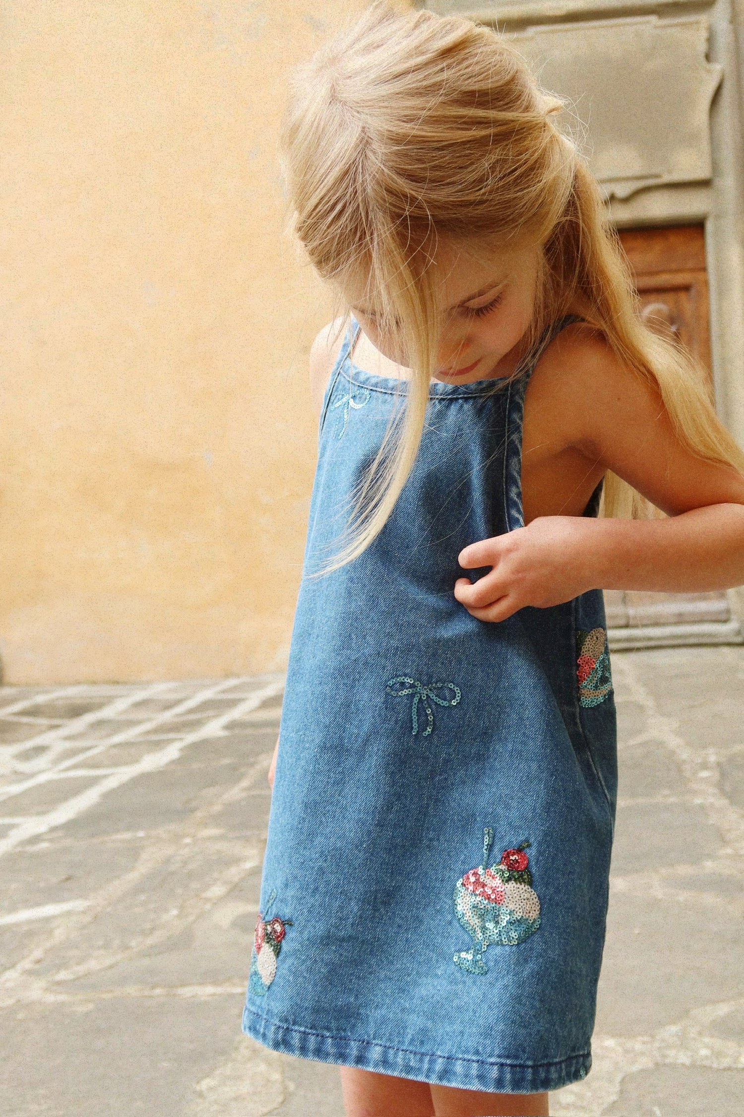 Konges Sløjd Magot Sequin Strap Dress GOTS - Gelato