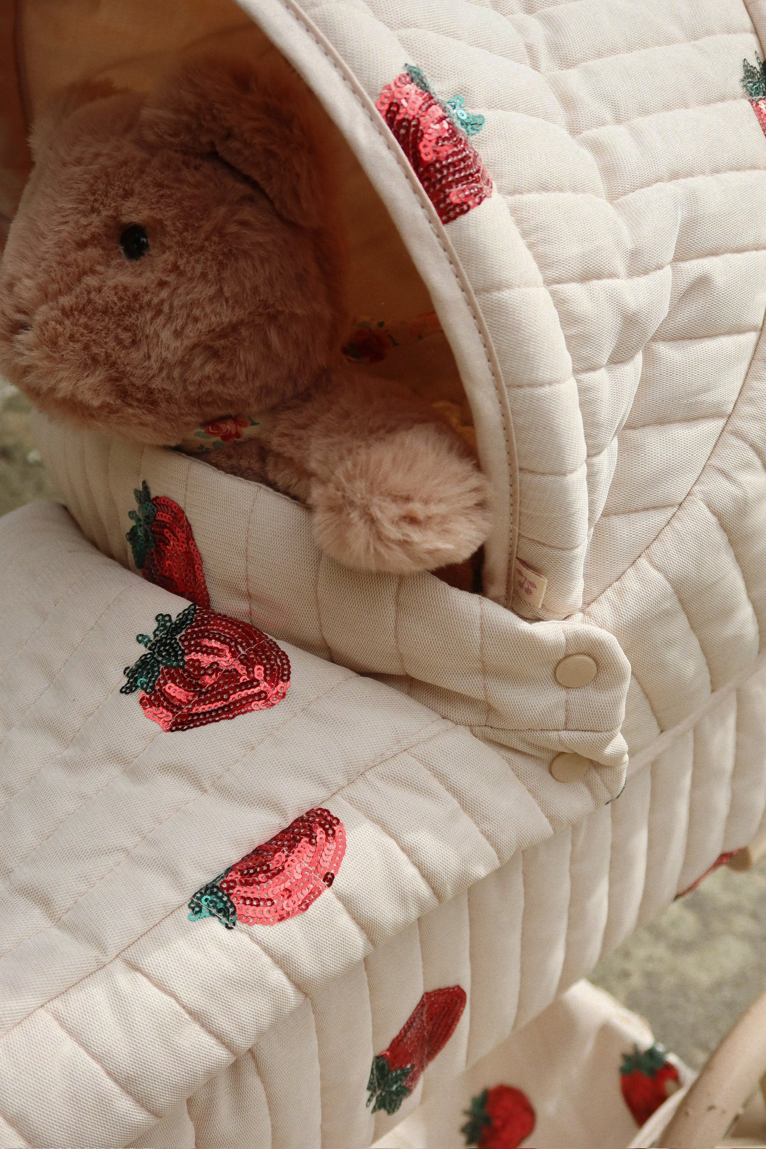 Konges Sløjd Minnie Tulle Doll Pram - Strawberry