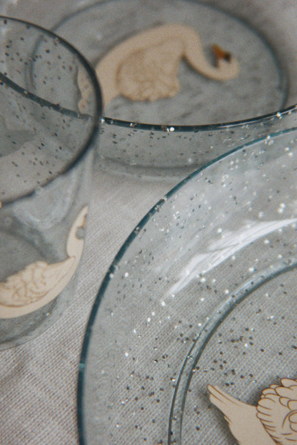 Konges Sløjd Sparkly Dinner Set - Swan Blue