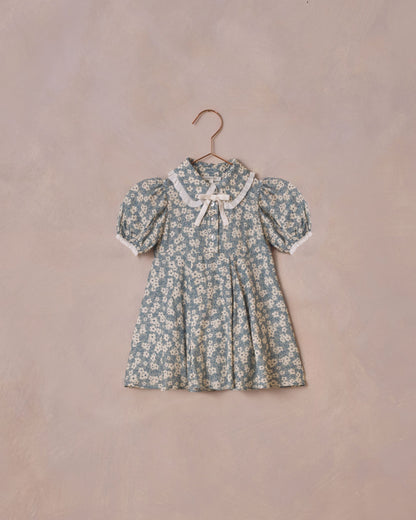 Noralee Sara Dress - Aqua Ditsy