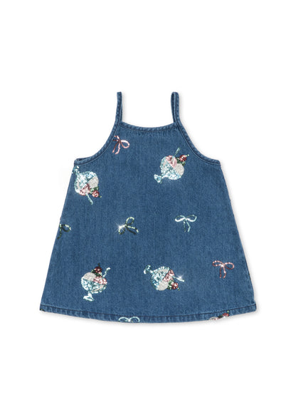 Konges Sløjd Magot Sequin Strap Dress GOTS - Gelato