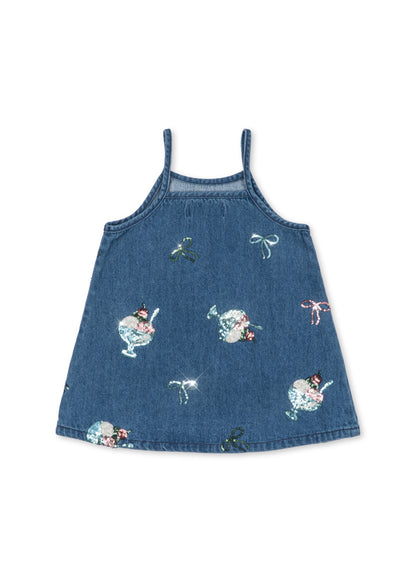 Konges Sløjd Magot Sequin Strap Dress GOTS - Gelato