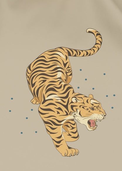 Konges Sløjd 2 Pack Dinner Bib With Sleeves - Tiger Ruggito
