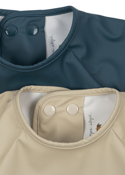 Konges Sløjd 2 Pack Dinner Bib With Sleeves - Tiger Ruggito