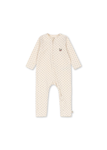 Konges Sløjd Basic Zip Onesie Gots - Blue Dot