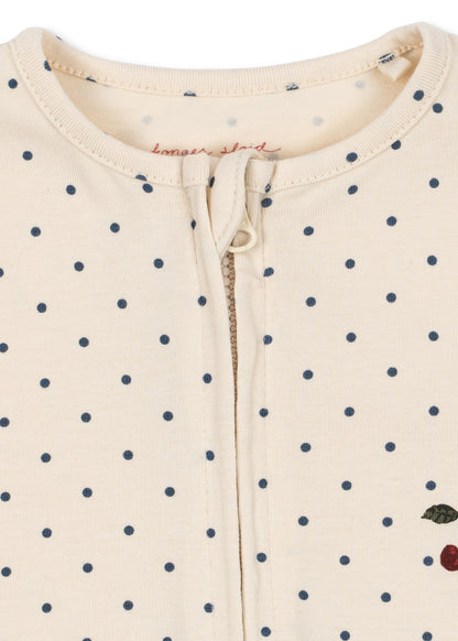 Konges Sløjd Basic Zip Onesie Gots - Blue Dot