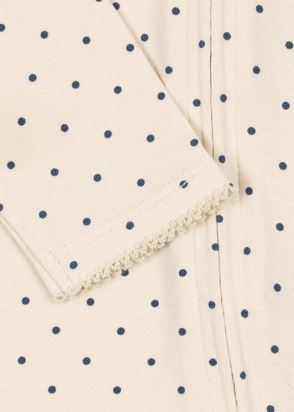 Konges Sløjd Basic Zip Onesie Gots - Blue Dot