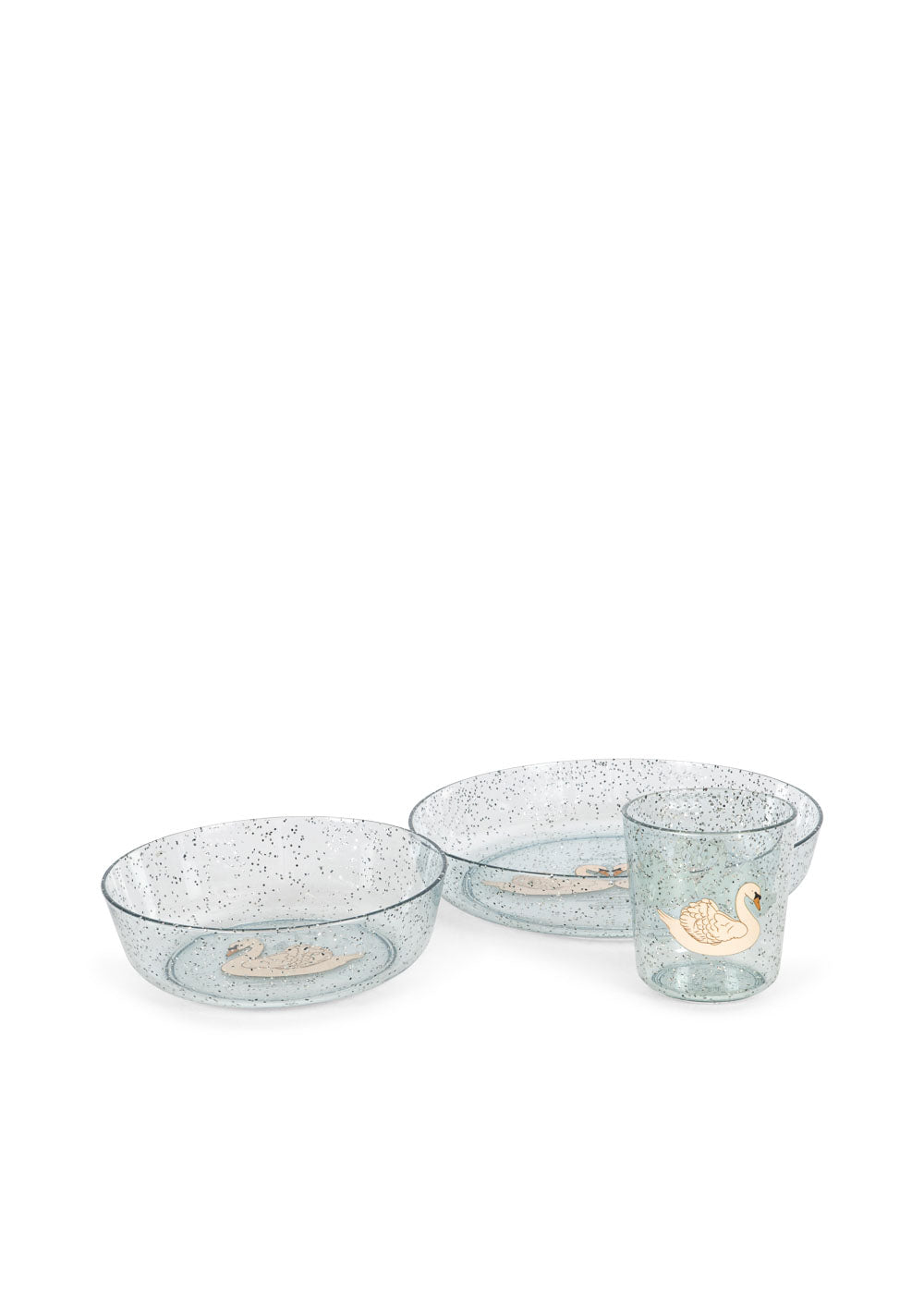 Konges Sløjd Sparkly Dinner Set - Swan Blue