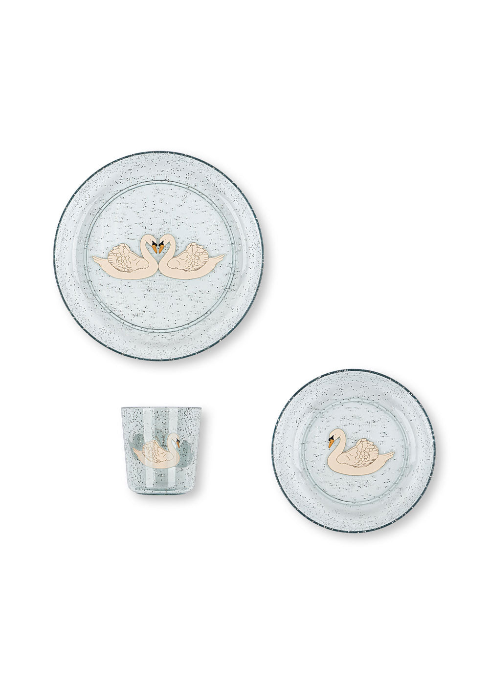 Konges Sløjd Sparkly Dinner Set - Swan Blue