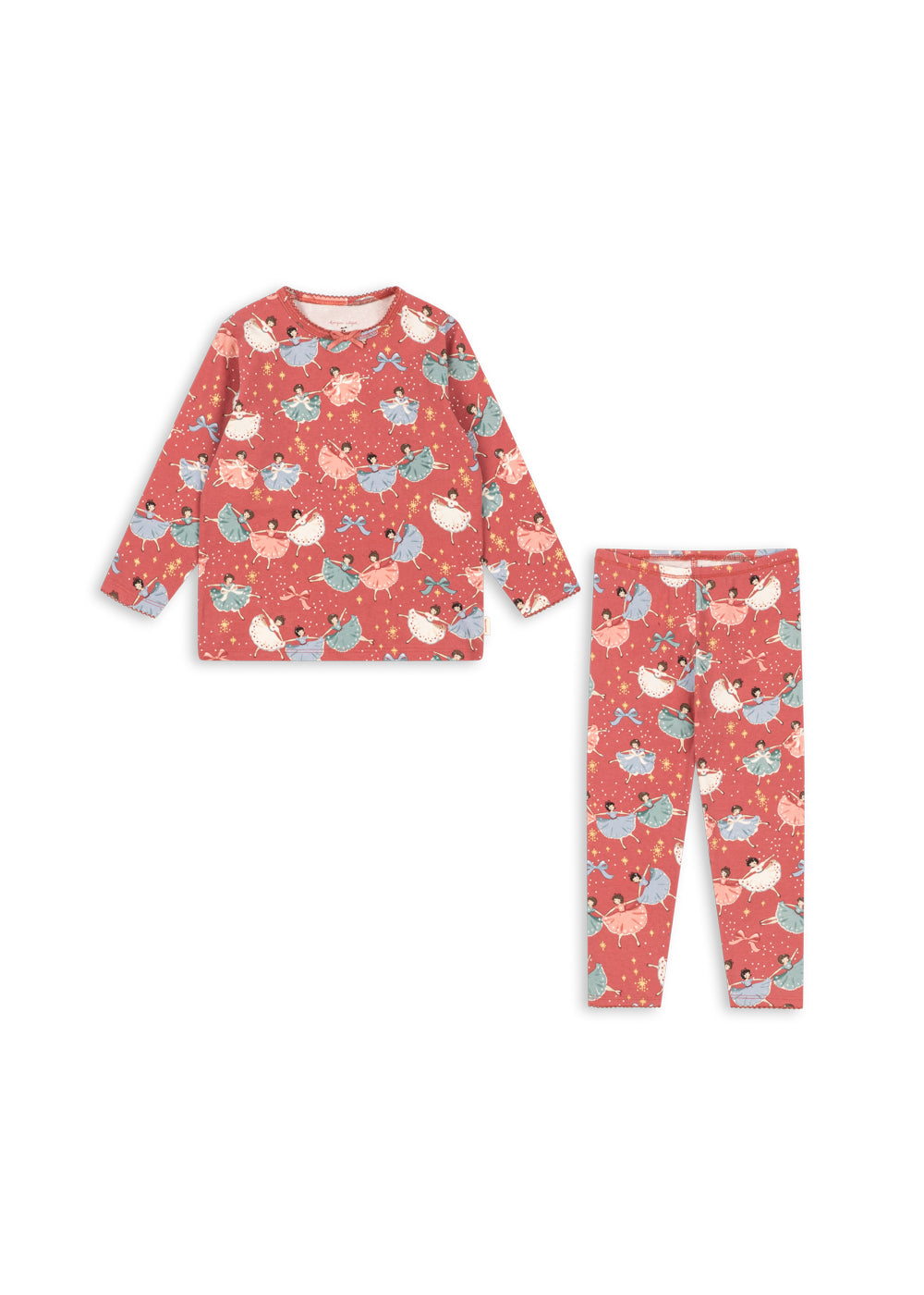 Konges Sløjd Basic Blouse/Pants Set Gots - Bow Ballerina Blush