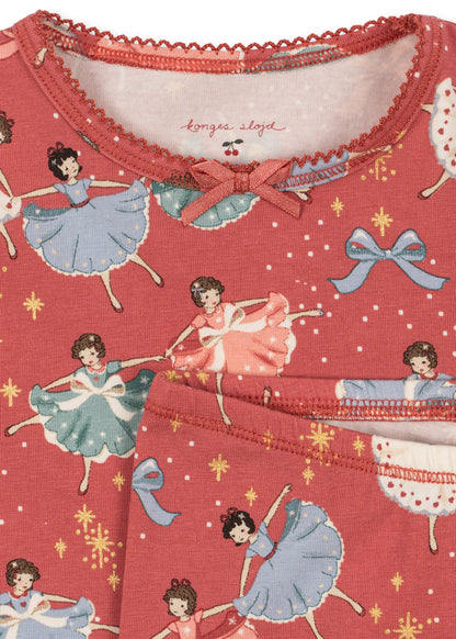 Konges Sløjd Basic Blouse/Pants Set Gots - Bow Ballerina Blush