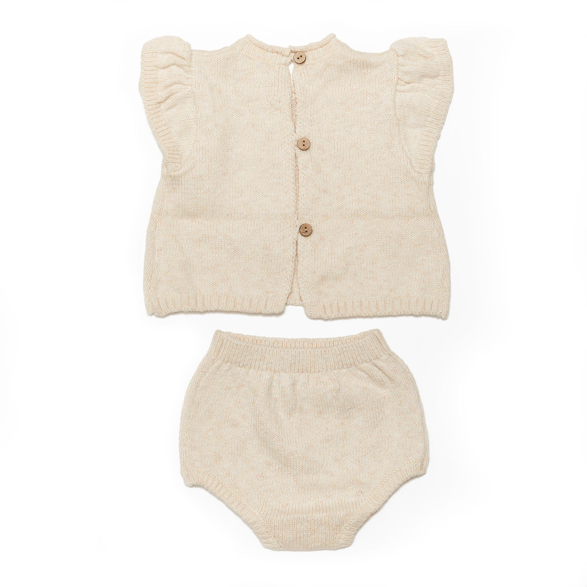 Quincy Mae Penny Knit Set - Natural Heather