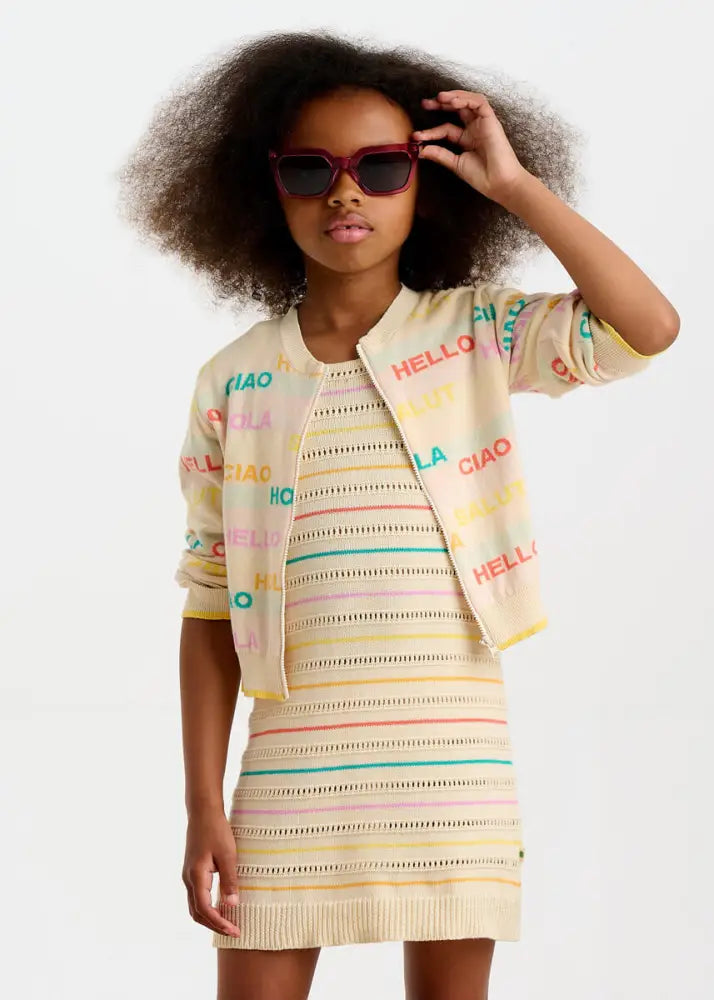 Bonnie Mob Portofino Hello Cardigan - Rainbow