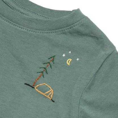 Sweet Olive Street  Camping Tee - Basil Green