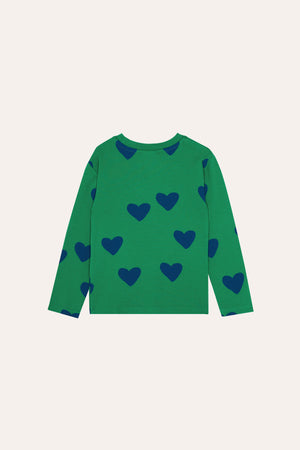 The Campamento Blue Hearts Kids Long Sleeve T-shirt - Green