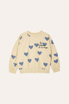 The Campamento Hearts Oversized Kids Sweatshirt - Cream