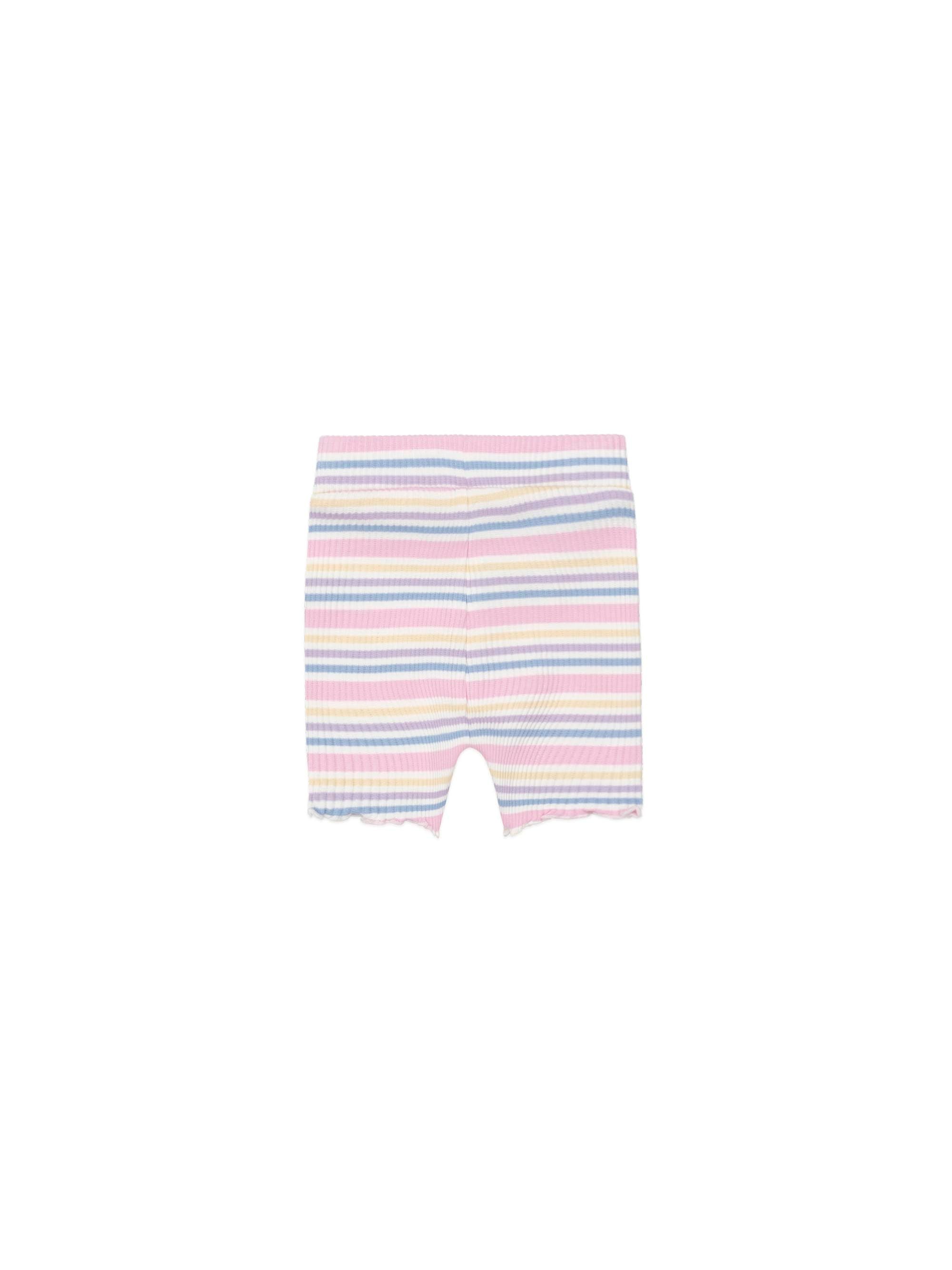 Huxbaby Rainbow Stripe Rib Short - Multi