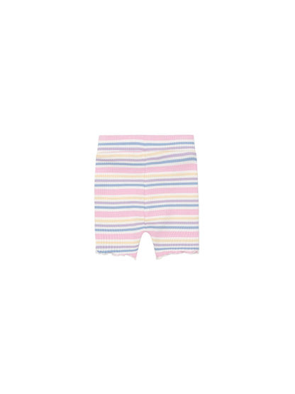 Huxbaby Rainbow Stripe Rib Short - Multi
