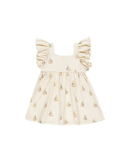 Rylee + Cru Mariposa Dress - Sailboats