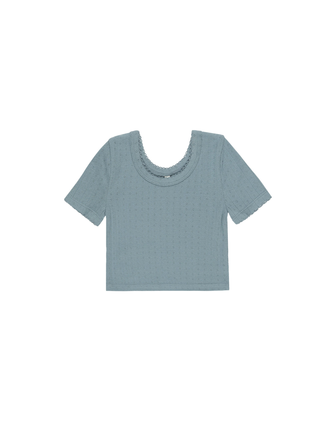 Rylee + Cru Pointelle Tee - Ocean