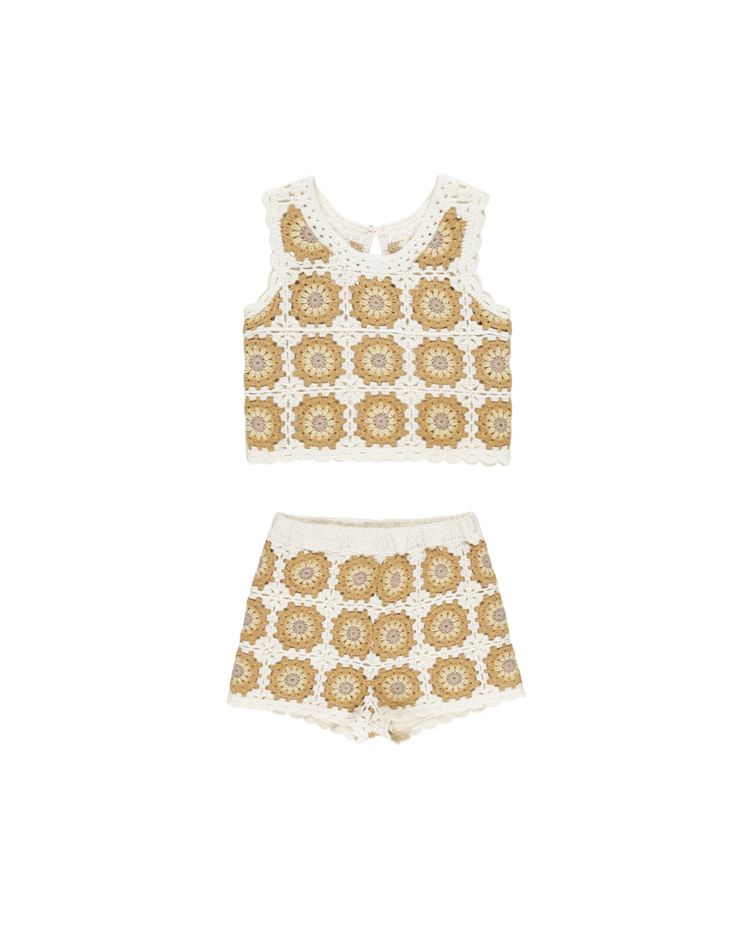 Rylee + Cru Crochet Tank Set - Marigold Daisy