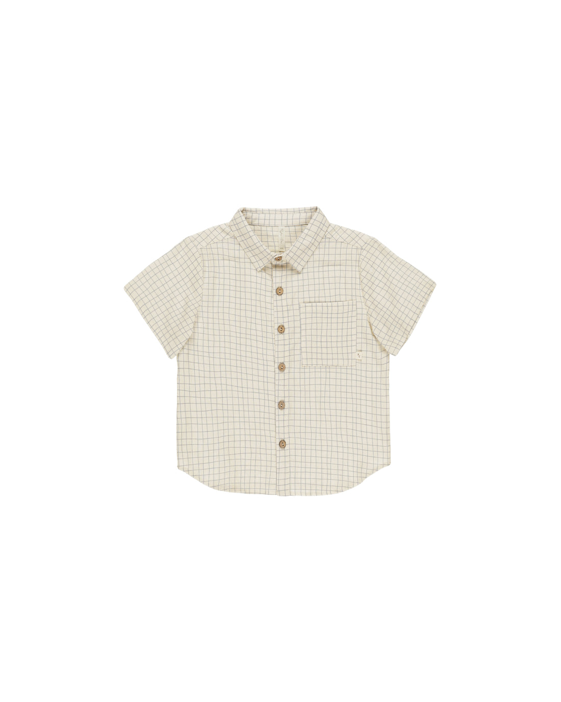 Rylee + Cru Collared Short Sleeve Shirt - Grid