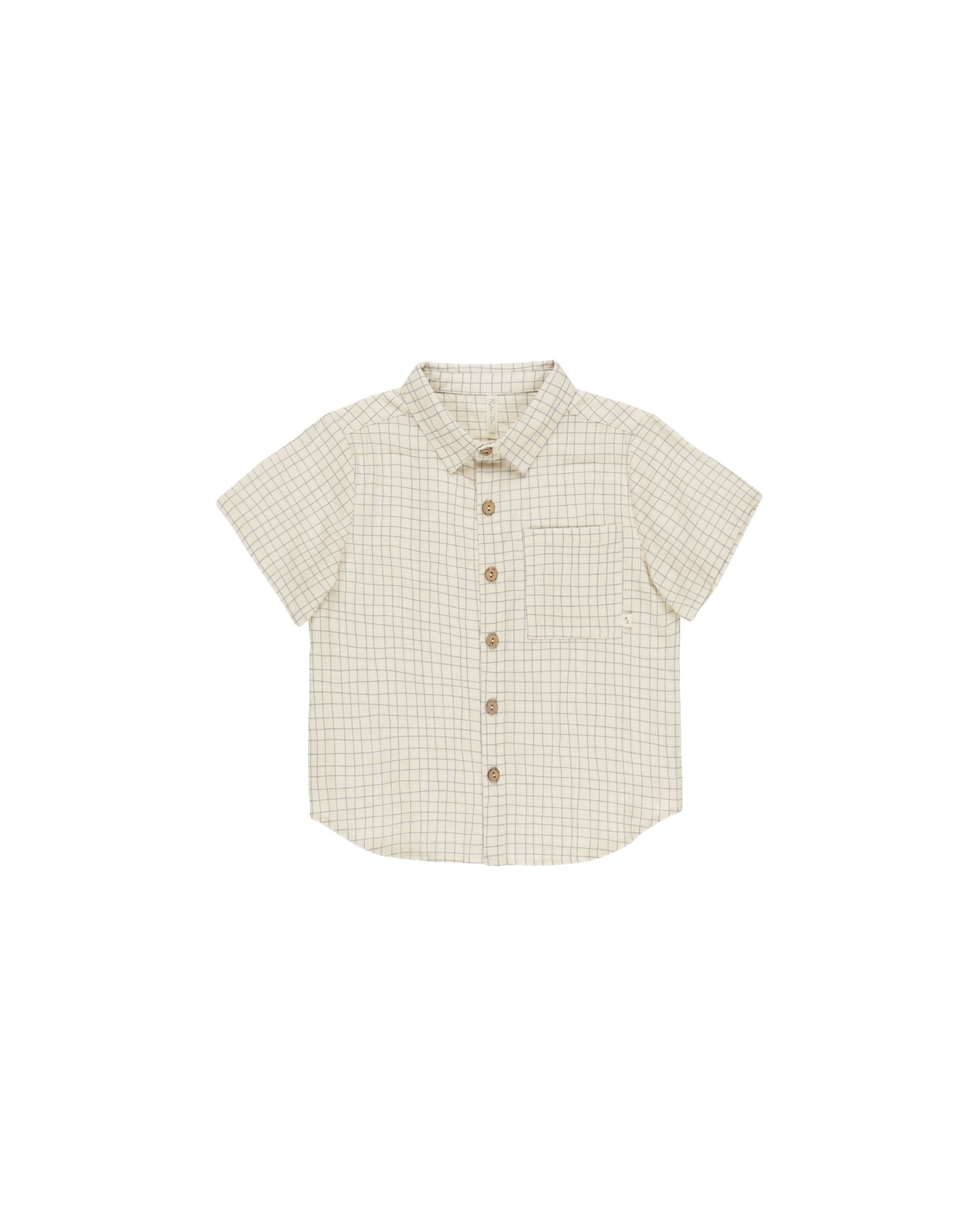 Rylee + Cru Collared Short Sleeve Shirt - Grid