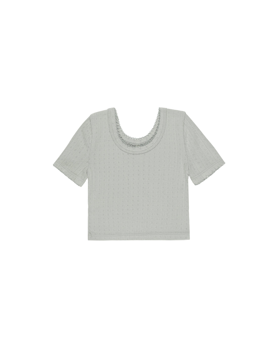 Rylee + Cru Pointelle Tee - Seafoam