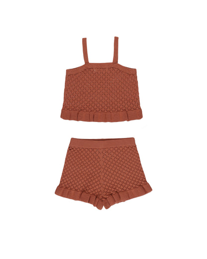 Rylee + Cru Crochet Tank Set - Poppy